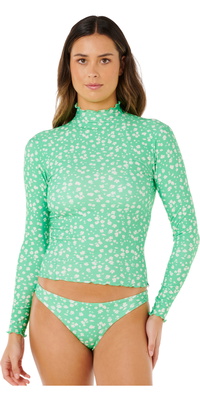 2026 Rip Curl Frauen Surf Side UPF Langarm-Lycra-Weste 19ZWRV - Light Green