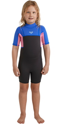 2026 Roxy Kleinkind Prologue+ 2/2mm R&uuml;ckenrei&szlig;verschluss Shorty Neoprenanzug 26QW253501 - Cobalt