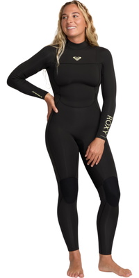 2026 Roxy Frauen Prologue+ 3/2mm Rückenreißverschluss Neoprenanzug 26BW213514 - Black