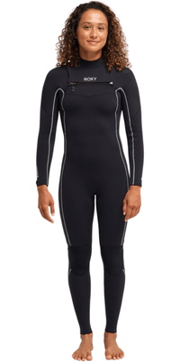 2026 Roxy Frauen Elite Xtra Stretch 4/3mm Brustreißverschluss Neoprenanzug 26BW213504 - Black