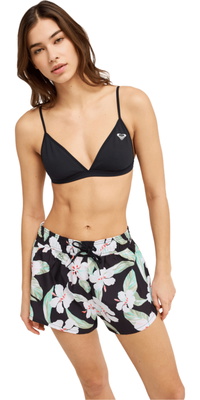 2026 Roxy Frauen No Bad Waves PRT Boardshorts ERJBS03339 - Anthracite Spring Charming