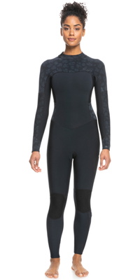 2026 Roxy Frauen Swell Series 3/2mm R&uuml;ckenrei&szlig;verschluss Neoprenanzug ERJW103121 - Black