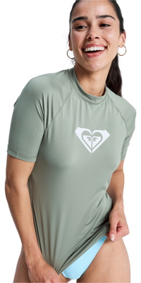 2026 Roxy Frauen Whole Hearted Kurzarm-Lycra-Weste ERJWR03548 - Oil Green