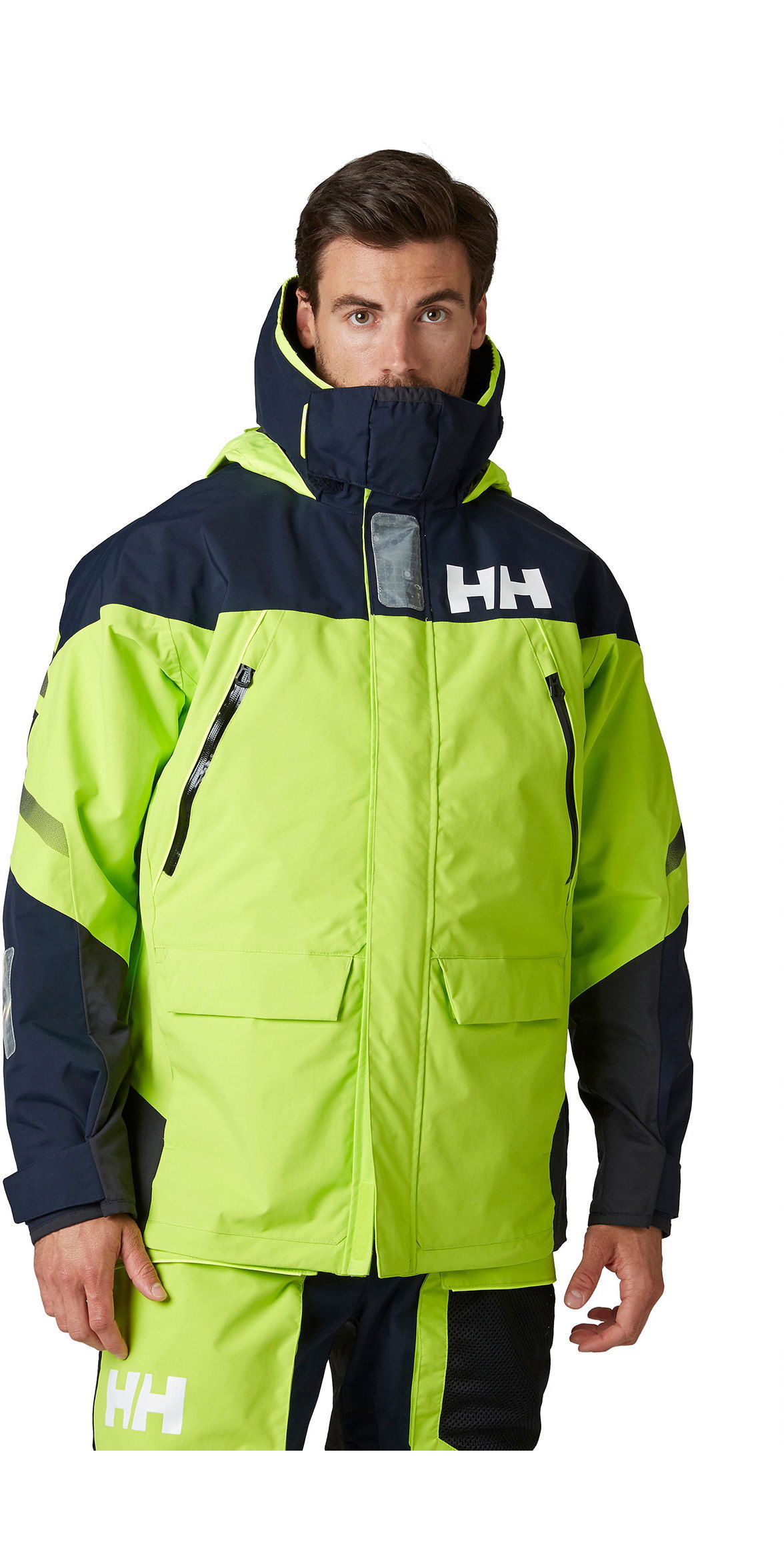 2021 Helly Hansen Mens Skagen Offshore Sailing Jacket 33907 Azid Lime