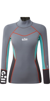 Gill Womens Zenlite 1.5mm Flatlock Neoprene Top 5003W - Steel Grey