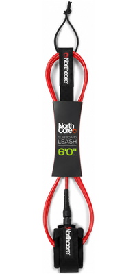 2026 Northcore 6FT Surfboard Leine NOCO54D - Red