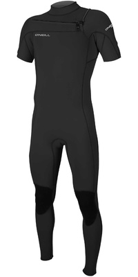 2026 O'Neill Männer Hammer 2mm Kurzämelig Brustreißverschluss Neoprenanzug 5056 - Black