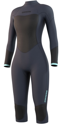 Mystic Frauen Brand 3/2mm Langarm Short Leg Rückenreißverschluss Neoprenanzug 21032 - Night Blue