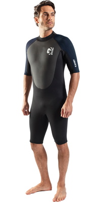 2026 Gul Männer G-Force 3mm Rückenreißverschluss Shorty Neoprenanzug GF3305-B7 - Black / Navy