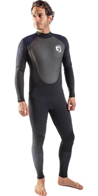 2026 Gul MÃ¤nner G-Force 3mm RÃ¼ckenreiÃŸverschluss Flatlock Neoprenanzug GF1305-B7 - Black / Navy