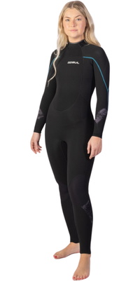 2026 Gul Frauen Response 3/2mm Gbs Rückenreißverschluss Neoprenanzug RE1232-C1 - Black