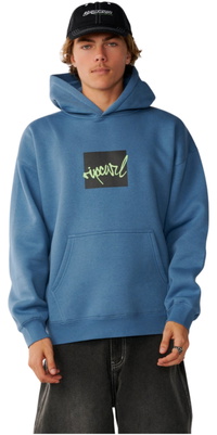 2026 Rip Curl Mens Rip Script Icon Hoodie 0F7MFL - Bluefin