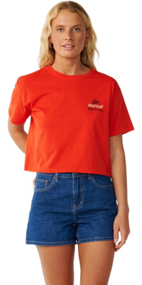 2026 Rip Curl Frauen Swell Ernte T-Shirt 0P7WTE - Red