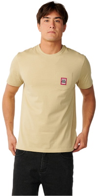 2026 Rip Curl Mens Streamline Pocket Badge T-Shirt 13TMTE - Khaki Sand