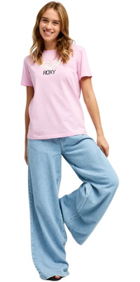 2026 Roxy Womens Ocean Road Art T-Shirt ERJZT06015 - Pink Lavender