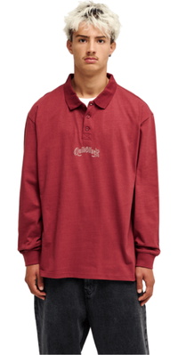 2026 Quiksilver M&auml;nner Belem Heavy Polo Hemd EQYKT04434 - Oxblood Red