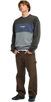 2026 Billabong Mens New Kids Crew Sweatshirt EBYFT00183 - Raven