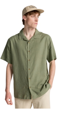 2026 Billabong M&auml;nner Urlaub Leinenhemd EBYWT03030 - Moss Green