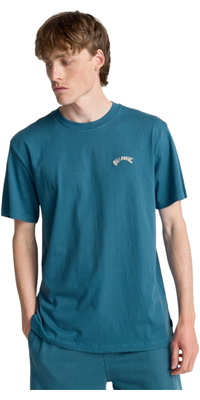 2026 Billabong Mens Arch Crew T-Shirt EBYKT00100 - Real Teal
