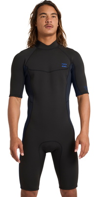 2026 Billabong Männer Absolute 2mm Rückenreißverschluss Shorty Neoprenanzug 24AW251601 - Ocean