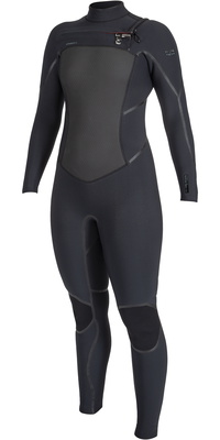 2025 ONeill Frauen Psycho Tech 5/4+mm Brustreißverschluss Neoprenanzug 5547 - Black