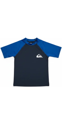 2026 Quiksilver Junior Everyday UPF50 Kurzarm-Lycra-Weste AQBWR03064  Dunkelblau / Monaco-Blau