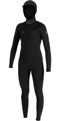 2026 O'Neill Frauen Epic 6/4mm Brustrei&szlig;verschluss Mit Kapuze Neoprenanzug 5653 - Black