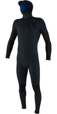 2026 O'Neill Mens Hyperfreak+ 5/4mm Chest Zip Hooded Wetsuit 5347 - Carbon / Dark Slate