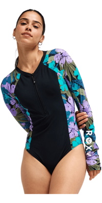 2026 Roxy Frauen Active Langarm-One-Piece-Schwimmanzug ERJWR03943 - Viola Golden Gal S
