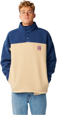2026 Rip Curl Mens Streamline Half Colar Polar Zip Thru Fleece 0CPMFL - Khaki Sand