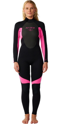 2026 Rip Curl Frauen Omega 5/4mm R&uuml;ckenrei&szlig;verschluss Neoprenanzug 17RWFS - Black / Pink