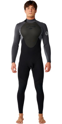 2026 Rip Curl Mens Omega 3/2mm Back Zip Wetsuit 189MFS - Grey