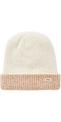 2026 Rip Curl Frauen 2-Ton-Farbe Reg Revo Beanie 02MWHE - Off White / Tan