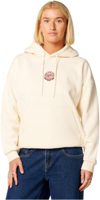 2026 Rip Curl Frauen Symbole Des Surferbesitzes Heritage Hoodie 06NWFL - Bone / Dark Plum