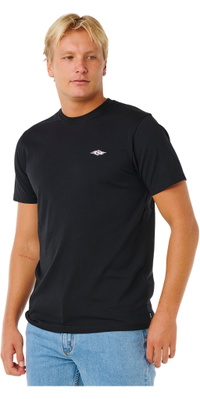 2026 Rip Curl Mens Streamline Embroid T-Shirt 10XMTE - Black