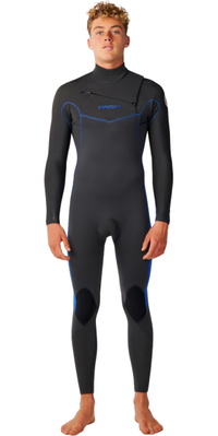 2026 Rip Curl M&auml;nner Dawn Patrol 5/3mm Brustrei&szlig;verschluss Neoprenanzug 16PMFS - Grey / Blue