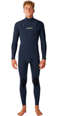 2026 Rip Curl Mens Dawn Patrol Pro 4/3mm Chest Zip Wetsuit 16WMFS - Navy