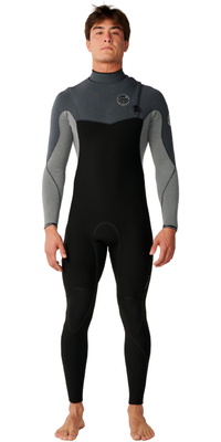 2026 Rip Curl M&auml;nner Flashbomb Pro 4/3mm Zip-frei Neoprenanzug 17FMFS - Charcoal Grey