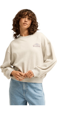 2026 Billabong Womens Heritage Crew Sweatshirt EBJSF00203 - Grey Heather