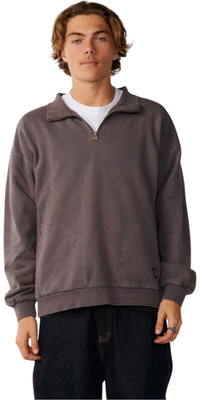 Rip Curl M&auml;nner Premium Surf 1/4 Zip Crew 0AOMFL - Deep Mushroom