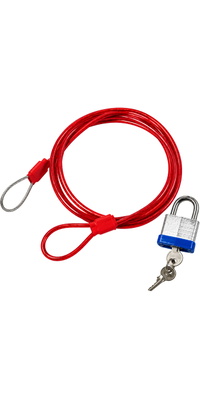 2026 Northcore Lockjaw Travel Surfboard Lock XL02 - Red