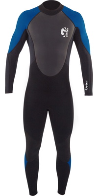 2026 Gul Junior G-Force 3mm Rückenreißverschluss Flatlock Neoprenanzug GF1307-B7 - Black / Zafir