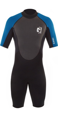 2026 Gul Junior G-Force 3mm Rückenreißverschluss Shorty Neoprenanzug GF3307-B7 - Black / Zafir