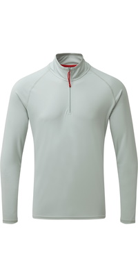 2026 Gill Mens UV Tec Zip Neck Top Grey UV009