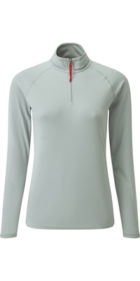 2026 Gill Damen Uv Tec Zip Neck Top Grau Uv009w