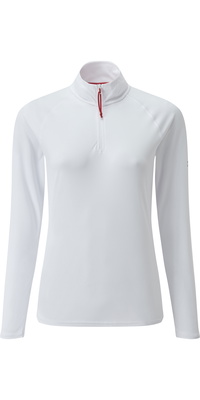 2026 Gill Frauen Uv Tec Zip Neck Top Weiß Uv009w