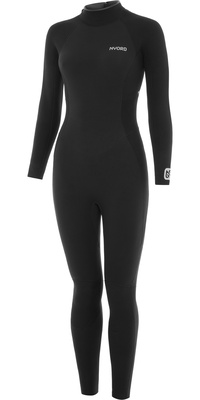 2025 Nyord Frauen Furno 3/2mm Rückenreißverschluss Gbs Neoprenanzug FBW32001 - Black