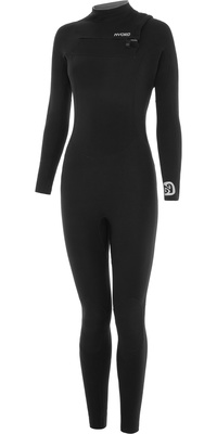 2025 Nyord Frauen Furno Warmth 5/4mm Brustreißverschluss Neoprenanzug FWW54001 - Black