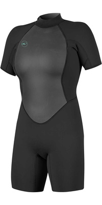 2025 ONeill Womens Reactor II 2mm Back Zip Shorty Wetsuit 5043 - Black