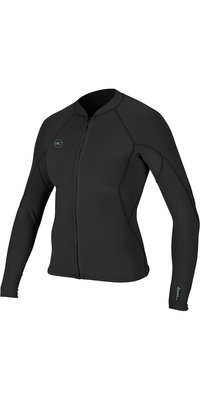 2026 Oneill Damen Reactor Ii 1.5mm Front Zip Neoprenjacke 5294 - Schwarz